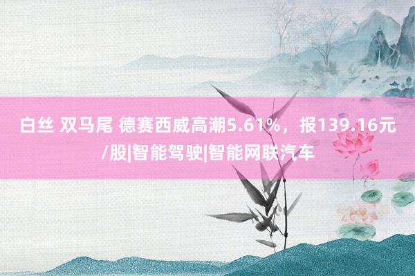 白丝 双马尾 德赛西威高潮5.61%，报139.16元/股|智能驾驶|智能网联汽车