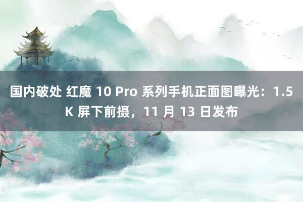 国内破处 红魔 10 Pro 系列手机正面图曝光：1.5K 屏下前摄，11 月 13 日发布