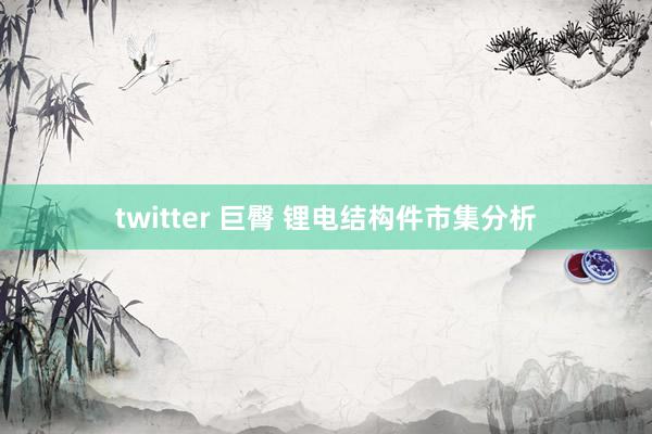 twitter 巨臀 锂电结构件市集分析