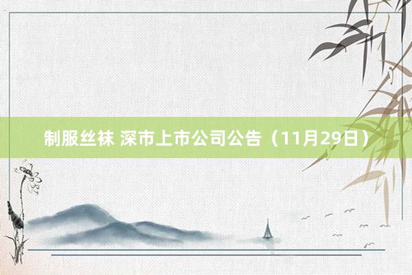 制服丝袜 深市上市公司公告（11月29日）