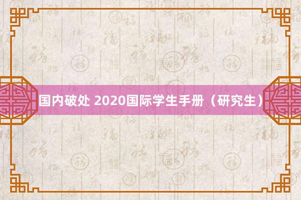 国内破处 2020国际学生手册（研究生）